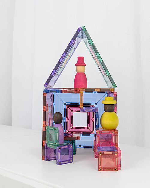 Connetix 48 Pezzi - Pacco Cornici Portal - Pastello - 100% Plastica ABS Atossica - Apprendimento STEM! Giochi Magnetici