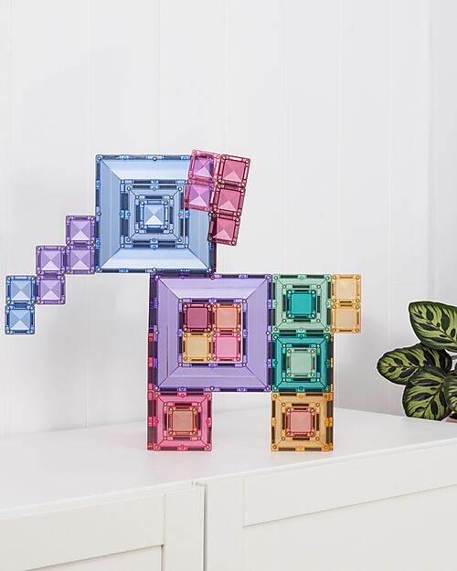 Connetix 48 Pezzi - Pacco Cornici Portal - Pastello - 100% Plastica ABS Atossica - Apprendimento STEM! Giochi Magnetici