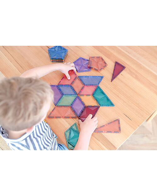 Connetix 48 Pezzi - Pacco Espansione Forme - Pastello - 100% Plastica ABS Atossica - Apprendimento STEM! Giochi Magnetici