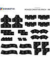 Connetix 48 Pezzi - Roads - Nero - 100% Plastica ABS Atossica - Apprendimento STEM! Giochi Magnetici
