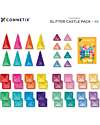 Connetix 48 Pezzi - Set Castello Glitter - 100% Plastica ABS Atossica - Apprendimento STEM! Giochi Magnetici