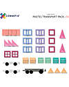 Connetix 50 Pezzi - Camion - Pastello - 100% Plastica ABS Atossica - Apprendimento STEM! Giochi Magnetici