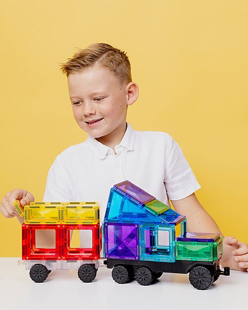 Connetix 50 Pezzi - Pacco Camion - Bright - 100% Plastica ABS Atossica - Apprendimento STEM! Giochi Magnetici
