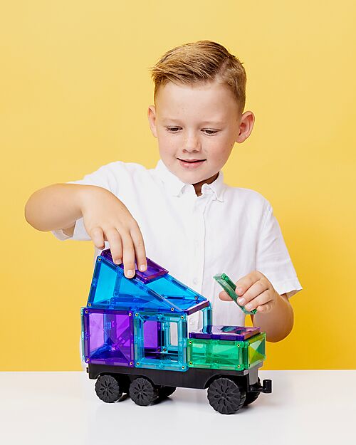 Connetix 50 Pezzi - Pacco Camion - Bright - 100% Plastica ABS Atossica - Apprendimento STEM! Giochi Magnetici