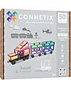Connetix 50 Pezzi - Pacco Camion - Pastello - 100% Plastica ABS Atossica - Apprendimento STEM! Giochi Magnetici