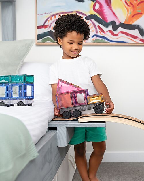Connetix 50 Pezzi - Pacco Camion - Pastello - 100% Plastica ABS Atossica - Apprendimento STEM! Giochi Magnetici