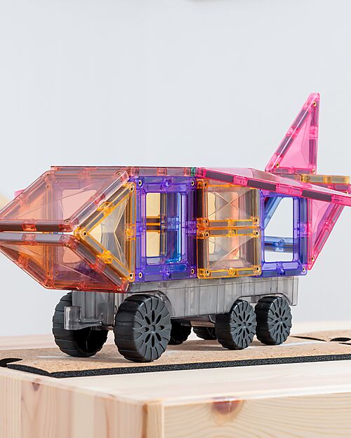 Connetix 50 Pezzi - Pacco Camion - Pastello - 100% Plastica ABS Atossica - Apprendimento STEM! Giochi Magnetici