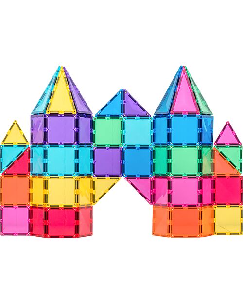 Connetix 56 Pezzi - Pacco Iniziale - Bright - 100% Plastica ABS Atossica - Apprendimento STEM! Giochi Magnetici