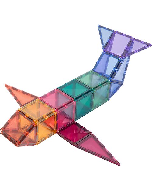 Connetix 56 Pezzi - Pacco Iniziale - Pastello - 100% Plastica ABS Atossica - Apprendimento STEM! Giochi Magnetici