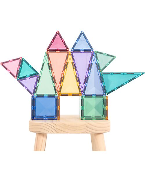 Connetix 56 Pezzi - Pacco Iniziale - Pastello - 100% Plastica ABS Atossica - Apprendimento STEM! Giochi Magnetici