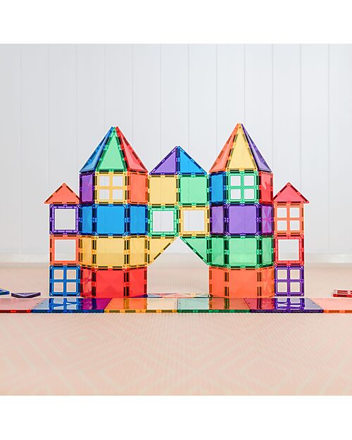 Connetix 60 Pezzi - Pacco Iniziale - Arcobaleno - 100% Plastica ABS Atossica - Apprendimento STEM! Giochi Magnetici