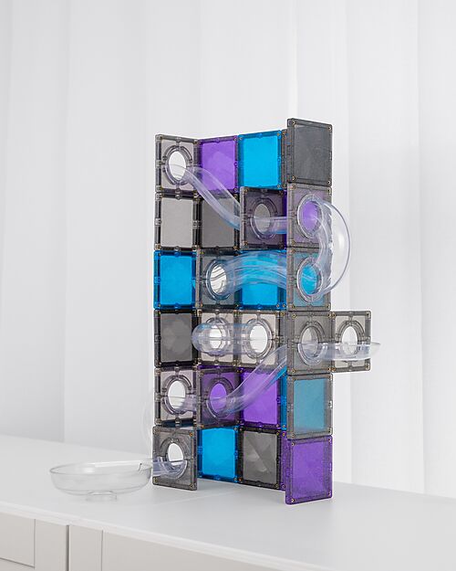 Connetix 61 Pezzi - Pacco Pista Palline - Galaxy - 100% Plastica ABS Atossica - Apprendimento STEM! Giochi Magnetici