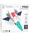 Connetix 70 Pezzi - Pacco Costruttori Pro - 100% Plastica ABS Atossica - Apprendimento STEM! Giochi Magnetici