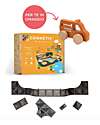 Connetix Pacco 48 Pezzi - Roads - Nero - In Regalo Camion dei Pompieri in Legno! Giochi Magnetici