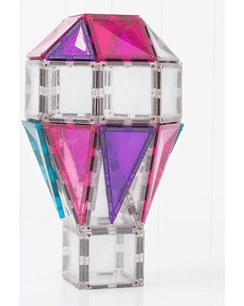 Connetix Set Unicorno Glitter - 56 Pezzi - 100% Plastica ABS Atossica - Apprendimento STEM! Giochi Magnetici