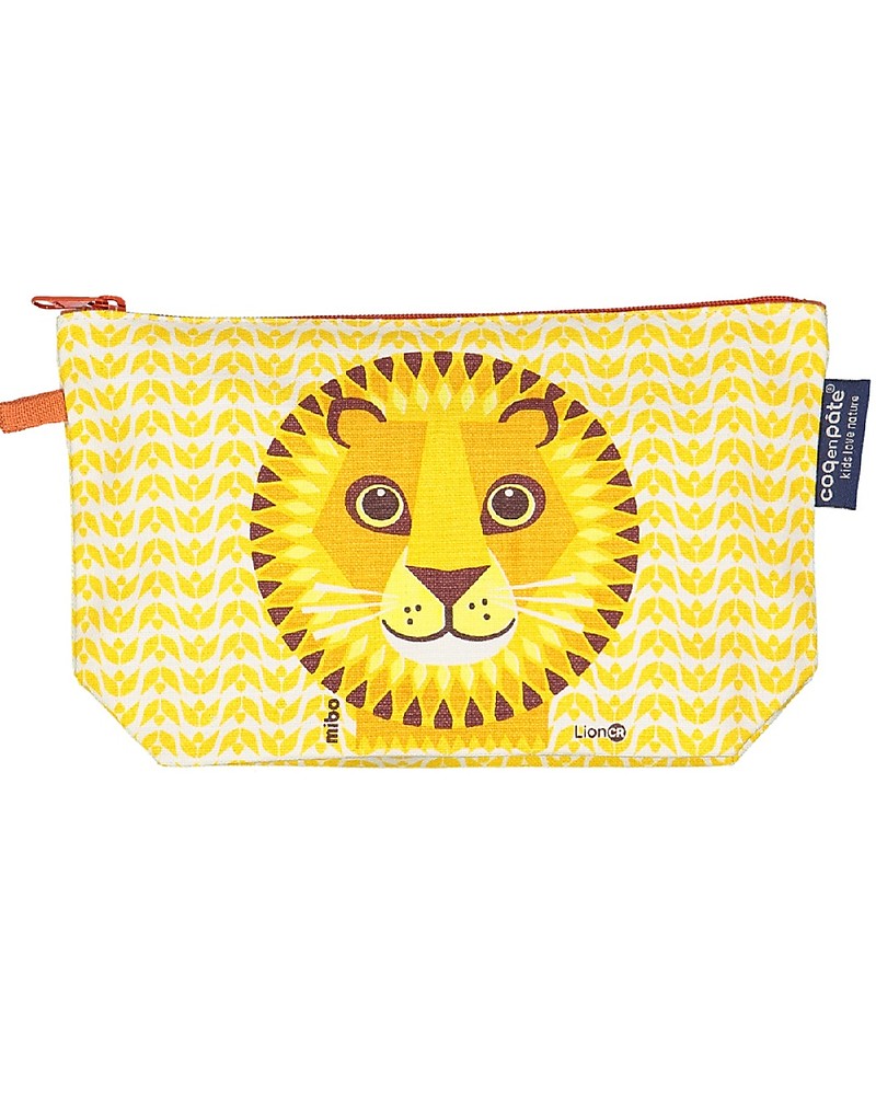 Coq en Pâte Beauty Case/ Astuccio Leone - Giallo - 100 % Cotone Bio unisex ( bambini)