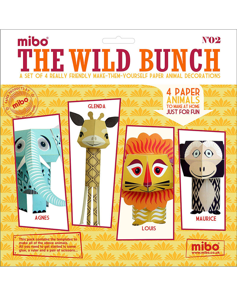 Coq en Pâte Set di 4 Animali di Carta da Costruire - The Wild Bunch -100% Carta  Riciclata! unisex (bambini)