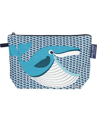 Coq en Pâte Astuccio Portatutto - Balena - 100% Cotone Bio Astucci per la Scuola
