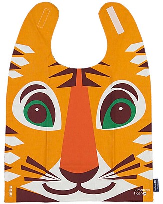 Coq en Pâte Bavaglio Grande MIBO 42x46 cm - Tigre - 100% cotone bio - Per bimbi dai 2 ai 5 anni!
biologique Bavagli Classici