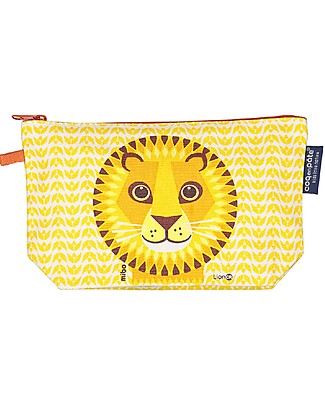 Coq en Pâte Beauty Case/ Astuccio Leone - Giallo - 100 % Cotone Bio Astucci