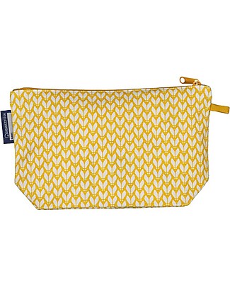 Coq en Pâte Beauty Case/ Astuccio Lince - Giallo - 100 % Cotone Bio Astucci per la Scuola
