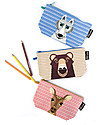 Coq en Pâte Beauty Case/ Astuccio Orso Bruno - 100 % Cotone Bio Astucci per la Scuola