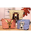 Coq en Pâte Beauty Case/ Astuccio Orso Bruno - 100 % Cotone Bio Astucci per la Scuola