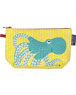 Coq en Pâte Beauty Case/ Astuccio Polpo - Giallo - 100 % Cotone Bio Astucci