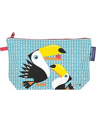 Coq en Pâte Beauty Case/Astuccio Tucano - Blu - 100% Cotone Bio Astucci
