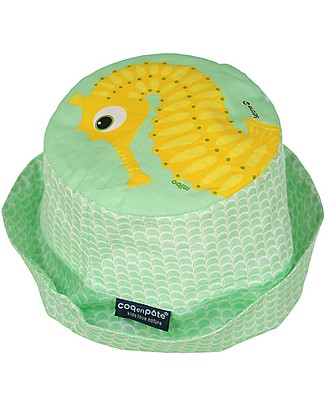 Coq en Pâte Cappellino Cavalluccio Marino, Verde Mela - 100% Cotone Bio Cappelli Estivi