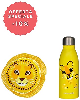 Coq en Pâte Cappellino Leone + Bottiglia in Acciaio Realizzata in Collaborazione con Qwetch Cappelli Estivi