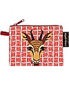Coq en Pâte Portamonete Gazzella, Rosso - 100% Cotone Bio Certificato!  (10 x 13 cm) Portamonete