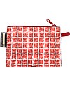 Coq en Pâte Portamonete Gazzella, Rosso - 100% Cotone Bio Certificato!  (10 x 13 cm) Portamonete