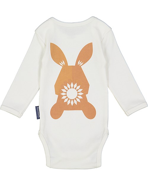 Coq en Pâte Set Body Maniche Lunghe e Bavaglino Coniglio, Rosa Corallo - 100% cotone bio Completi e Set