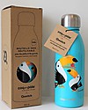 Coq en Pâte T-shirt Azzurra + Bottiglia in Acciaio Realizzata in Collaborazione con Qwetch Borracce Termiche