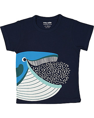 Coq en Pâte T-Shirt Balena, Blu - 100% Cotone Bio T-shirt