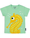 Coq en Pâte T-Shirt Cavalluccio Marino, Verde Mela - 100% Cotone Bio T-shirt