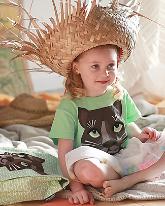 Coq en Pâte T-Shirt Giaguaro - Verde - 100% Cotone Bio T-shirt