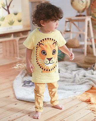 Coq en Pâte T-Shirt Leone - Giallo - 100% Cotone Bio T-Shirt e Canotte