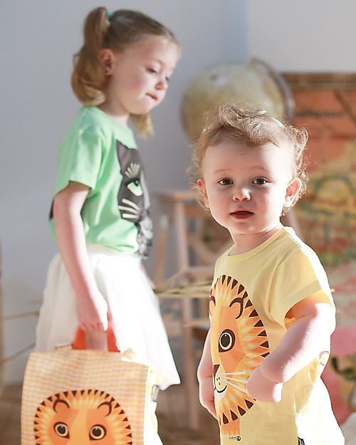 Coq en Pâte T-Shirt Leone - Giallo - 100% Cotone Bio T-shirt