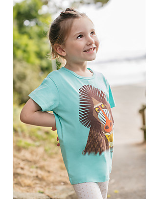 Coq en Pâte T-Shirt Mandrillo, Azzurro - 100% Cotone Bio T-Shirt e Canotte