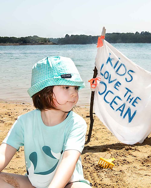 Coq en Pâte T-Shirt Manta, Azzurro - 100% Cotone Bio T-shirt