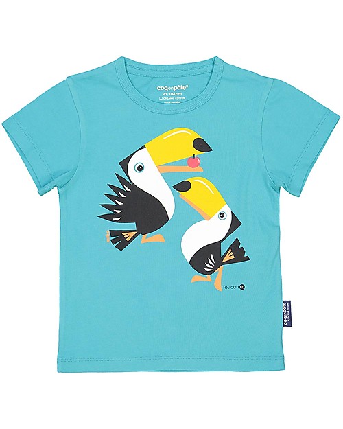 Coq en Pâte T-shirt Tucano - Blu - 100% Cotone Bio T-shirt