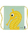 Coq en Pâte Zainetto Morbido Cavalluccio Marino, Verde Mela - 100% Cotone Bio - Perfetto per l'asilo! (37 x 33 cm) Zaini Asilo