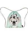 Coq en Pâte Zainetto Morbido Koala, Verde Acqua - 100% Cotone Bio - Perfetto per l'asilo! (37 x 33 cm) Zaini Asilo
