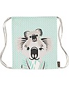 Coq en Pâte Zainetto Morbido Koala, Verde Acqua - 100% Cotone Bio - Perfetto per l'asilo! (37 x 33 cm) Zaini Asilo