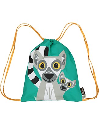 Coq en Pâte Zainetto Morbido Lemore, Verde - 100% Cotone Bio - Perfetto per l'asilo! (37 x 33 cm) Zainetti
