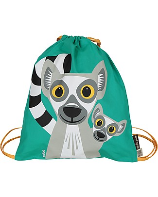 Coq en Pâte Zainetto Morbido Lemore, Verde - 100% Cotone Bio - Perfetto per l'asilo! (37 x 33 cm) Zainetti