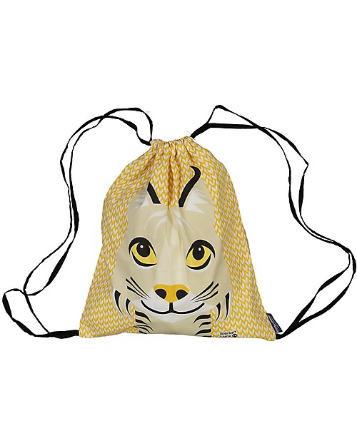 Coq en Pâte Zainetto Morbido Lince - Giallo - 100% Cotone Bio - Perfetto per l'asilo! (37 x 33 cm) Zaini Asilo