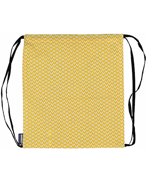 Coq en Pâte Zainetto Morbido Lince - Giallo - 100% Cotone Bio - Perfetto per l'asilo! (37 x 33 cm) Zaini Asilo